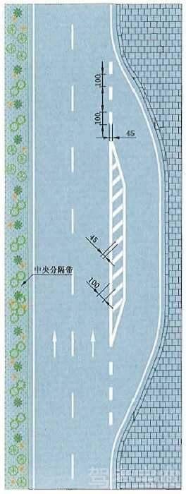 港湾式停靠站标线